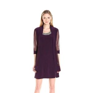 R&M Richards Deep Purple Mini Dress